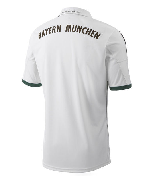 13-14 Bayern Munich Away White Jersey Shirt - Click Image to Close